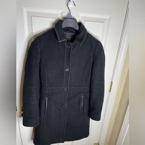 Vintage Coach Wool-Blend Black peacoat, Size Small